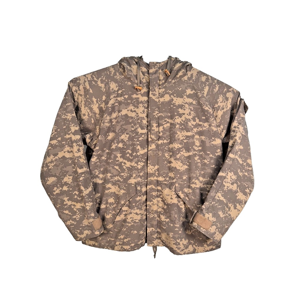 Fox Outdoor Products Cold Weather Parka Jacket Men XL Camo Hooded Nylon Military